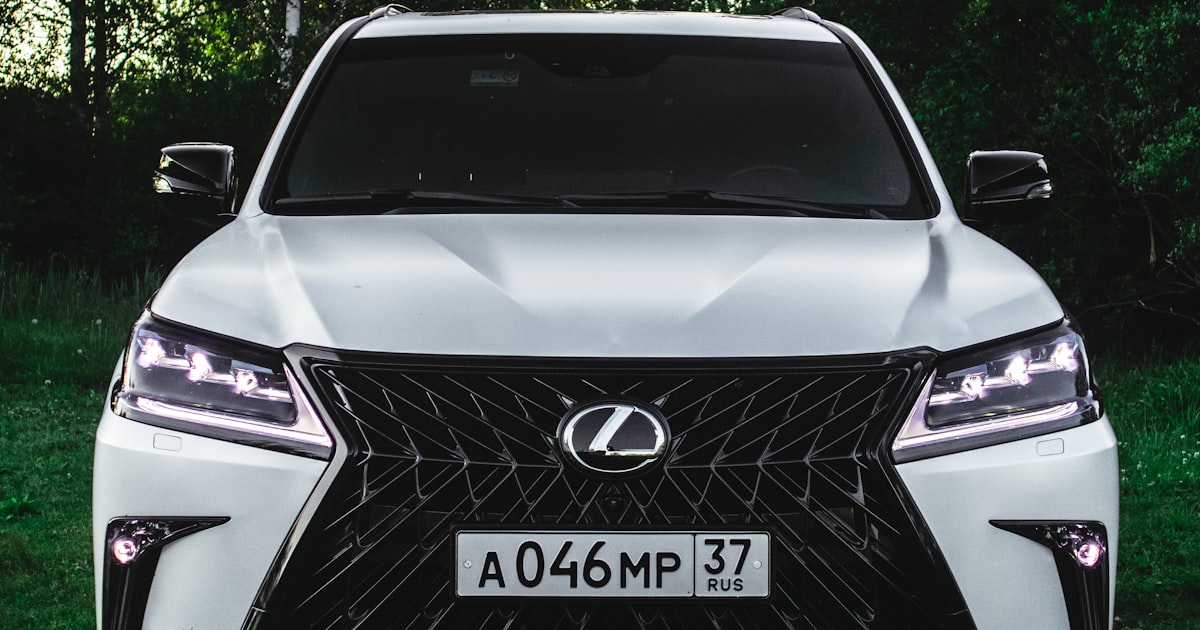 A white Lexus luxury SUV